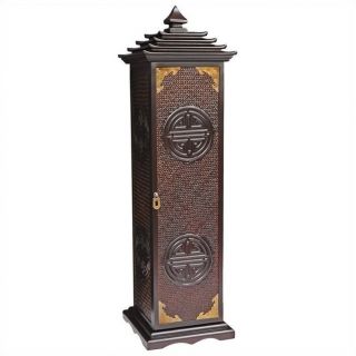 Oriental Furniture 32" Pagoda CD DVD Stand in Rosewood   ST DVD