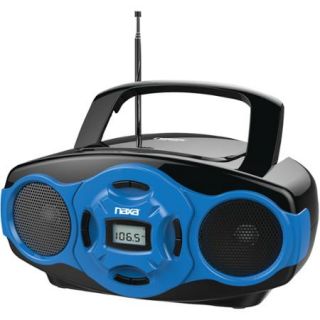 Naxa NPB 264 BL Portable MP3/CD Mini Boom Box and USB Player, Blue