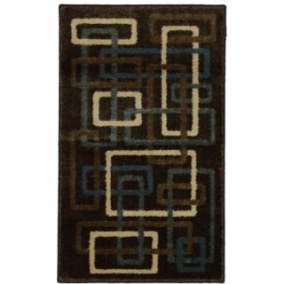 Mainstays Interlaced Woven Olefin Square Rug, Brown