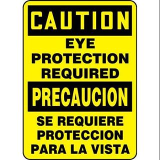 ACCUFORM SIGNS SBMPPA615VP Caution Sign, 14 x 10In, BK/YEL, PLSTC, Text