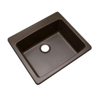 Mont Blanc Northbrook Drop In Composite Granite 25 in. Single Bowl Kitchen Sink in Mocha 30092Q