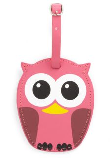Whos Hoot Luggage Tag in Pink  Mod Retro Vintage Keychains