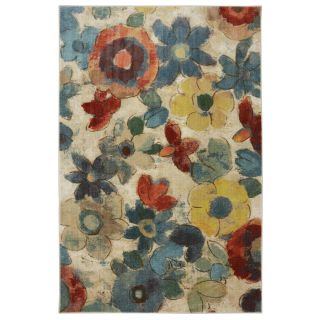 Mohawk Home Wildflower Cream and Multicolor Rectangular Indoor Tufted Area Rug (Common: 8 x 10; Actual: 96 in W x 120 in L x 0.5 ft Dia)