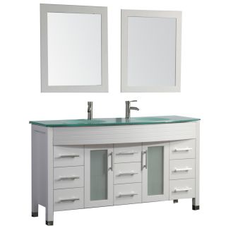 MTDVanities Figi 63 Double Sink Bathroom Vanity Set with Mirror