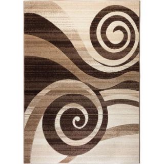Well Woven Ruby Whirlwind Brown Area Rug