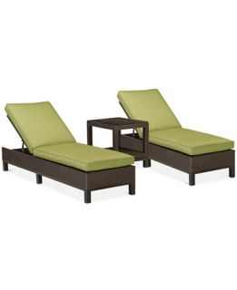 Belize Outdoor 3 Piece Set: 2 Chaise Lounge and 1 End Table