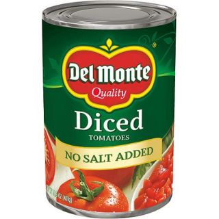 Del Monte No Salt Added Diced Tomatoes, 14.5 oz