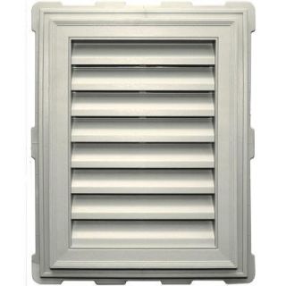 Builders Edge 18 in. x 24 in. Classic Brickmould Gable Vent in Parchment 120071824034