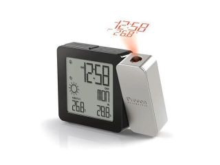 Projection Clock w/IN OUT Temp SILVER
