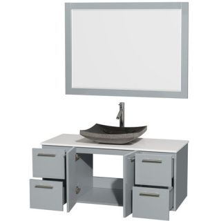 Amare 48 Single Bathroom Vanity Set with Mirror by Wyndham Collection