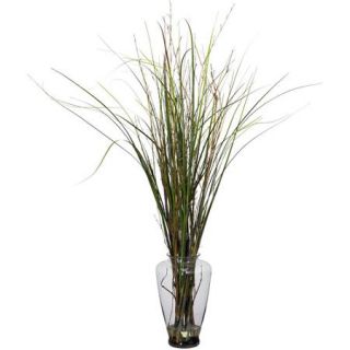 Grass and Bamboo with Large Jar Silk Plant