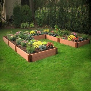 Scenery Solutions 144 in W x L x 12 in H Brown Composite Raised Garden Bed