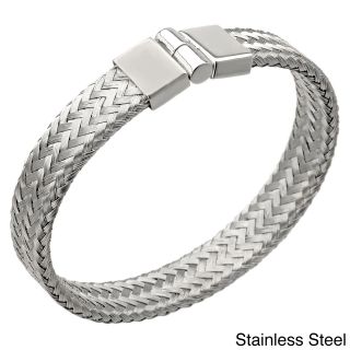 Stainless Steel Magnetic Lock 12 mm Braided Bangle Bracelet