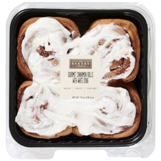 The Bakery At  Gourmet Cinnamon Rolls With White Icing, 17 oz