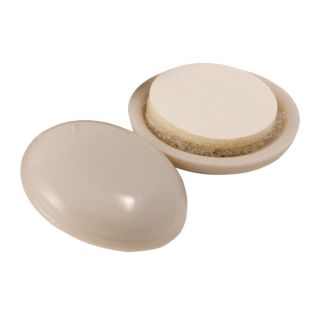 Waxman 4 Pack 1 1/8 in Round Adhesive Backed Plastic Carpet Slider