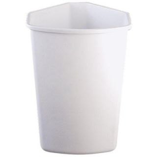 Knape & Vogt 20 in. H x 14 in. W x 12 in. D Plastic 32 Qt. Replacement Pull Out Trash Can in White QT32PB W