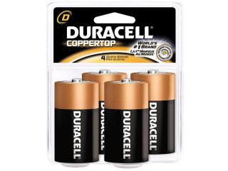 DURACELL   PROCTOR AND GAMBLE 4 Count D Cell Duracell® Coppertop Alkaline Batteries