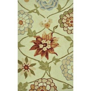 Loloi Rugs Summerton Life Style Collection Ivory/Floral 2 ft. 3 in. x 3 ft. 9 in. Accent Rug SUMRSRS11IVFB2339