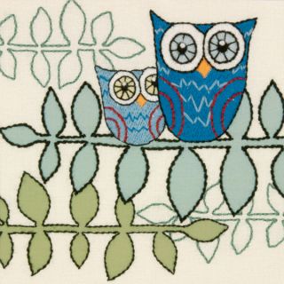 Handmade Collection Owl Crewel Embroidery Kit 10X10