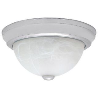 Filament Design Johnson Collection 3 Light Chrome Flush Mount with Faux White Alabaster Glass CLI CPT203394790