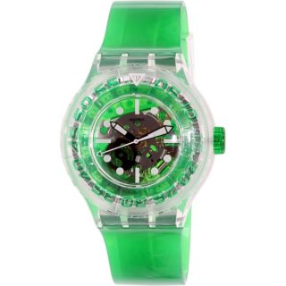 Swatch Womens Originals SUUK104 Green Plastic Swiss Quartz Watch