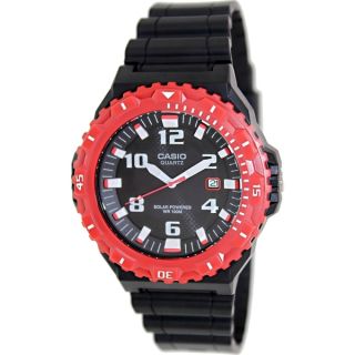Casio Mens MRWS300H 4BV Black Resin Analog Quartz Watch with Black
