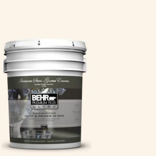 BEHR Premium Plus Ultra 5 gal. #W D 400 Cotton Fluff Semi Gloss Enamel Interior Paint 375005