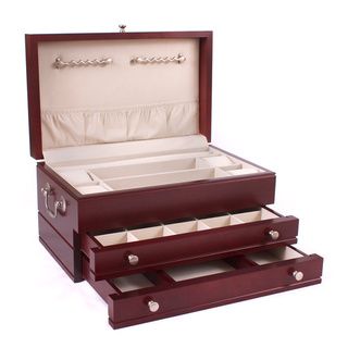 American Chest First Lady Rich Mahogany Jewelry Box  