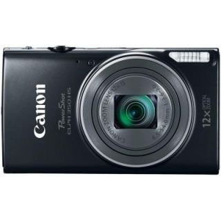 Canon PowerShot ELPH 350 HS 20.2MP Compact Camera   Black 0154C001
