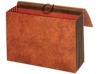 Globe Weis CL1077GLHD 5 1/4 Inch Expansion Accordion Pockets, Straight, Redrope, 10 x 15 3/8, Brown
