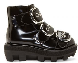 Alexander Wang: Black Patent Leather Sloane Boots