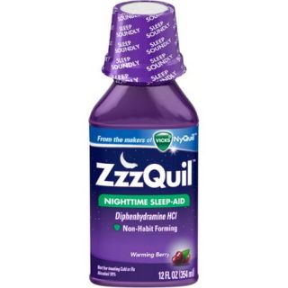 ZzzQuil Nighttime Sleep Aid Warming Berry Liquid, 12 fl oz
