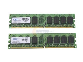 OCZ Value Series 512MB (2 x 256MB) 240 Pin DDR2 SDRAM DDR2 533 (PC2 4200) Dual Channel Kit Desktop Memory Model OCZ2533512VDC K