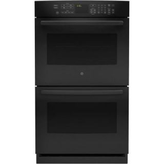 GE Profile 30 in. Double Electric Wall Oven Self Cleaning with Convection in Black PT7550DFBB
