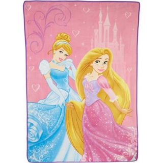 Disney Princess Elegant Glamour Princess Blanket, Twin