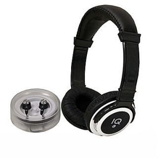 Supersonic Rockerz IQ 212 2 in 1 Deep Bass Stereo On Ear Headphone and Earphone, Black