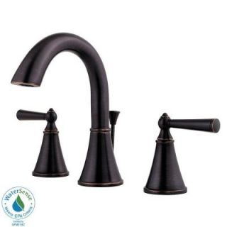 Pfister Saxton 8 in. Widespread 2 Handle High Arc Bathroom Faucet in Tuscan Bronze GT49 GL0Y