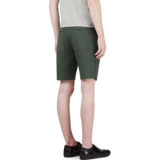 Moncler Green Quilted Shorts