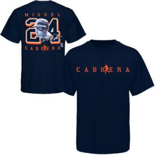 Miguel Cabrera Detroit Tigers Youth Name & Number Front & Back T Shirt   Navy Blue