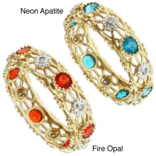 Michael Valitutti 14k Yellow Gold Fire Opal or Neon Apatite and