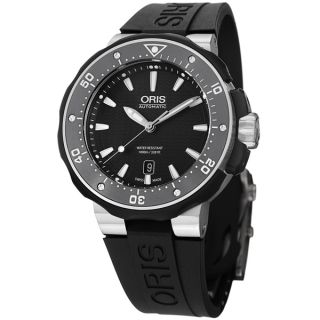 Oris Mens 733 7682 7154 RS Pro Divers Black Dial Black Rubber Strap