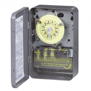 Intermatic T102 Timer, 40A 208 277V SPST Heavy Duty Electromechanical w/Type 1 Steel Enclosure