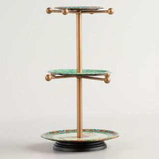 Aztec 3 Tier Jewelry Stand with Knobs