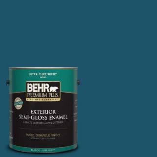 BEHR Premium Plus 1 gal. #S H 540 Quiet Storm Semi Gloss Enamel Exterior Paint 534001