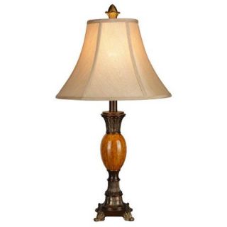 Hazelwood Home LMP Metal and Polyresin 25'' H Table Lamp with Bell Shade