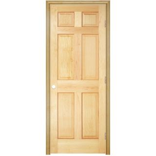 ReliaBilt Prehung Solid Core 6 Panel Pine Interior Door (Common: 36 in x 80 in; Actual: 37.5 in x 81.5 in)