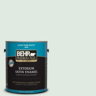 BEHR Premium Plus 1 gal. #440E 1 Relaxing Green Satin Enamel Exterior Paint 905001