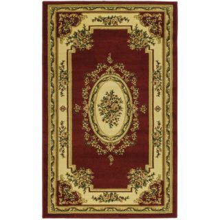 Safavieh Lyndhurst Red and Ivory Rectangular Indoor Machine Made Throw Rug (Common: 3 x 5; Actual: 39 in W x 63 in L x 0.42 ft Dia)