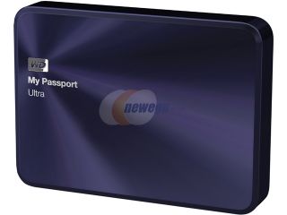 Open Box: WD 2TB Blue Black My Passport Ultra Metal Edition Portable External Hard Drive   USB 3.0   WDBEZW0020BBA NESN