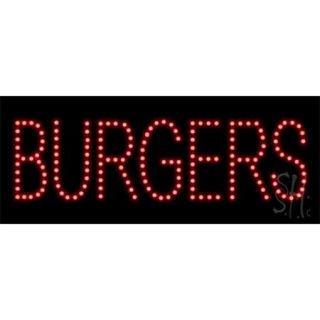 Sign Store L100 1186 outdoor Burgers Outdoor LED Sign, 20 x 8 x 3. 5 inch